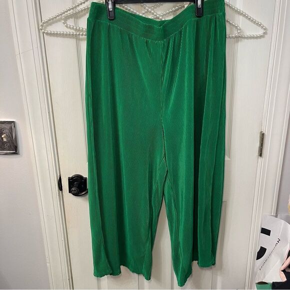 New York & Company Pants - New York & Company Emerald Pleated Trousers